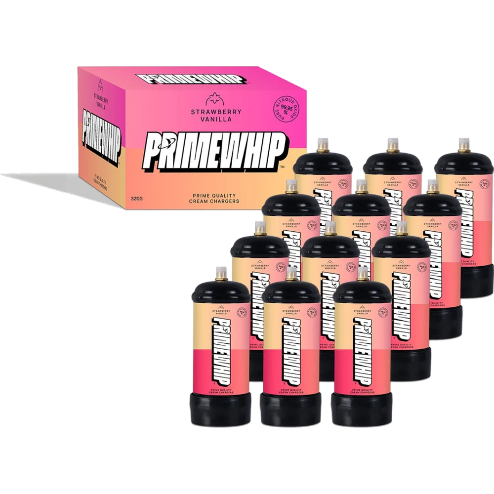 PrimeWhip Food-Grade Cream Charger 320G Strawberry Vanilla