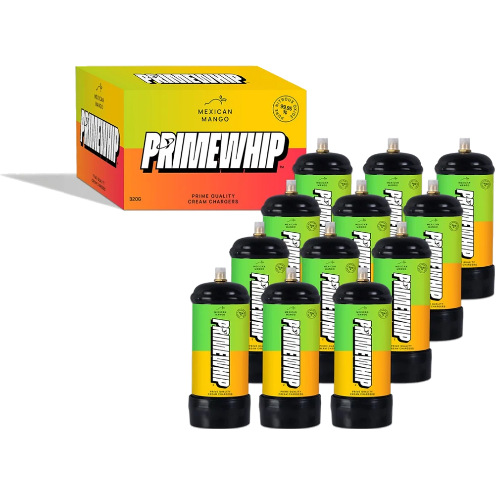 PrimeWhip Food-Grade Cream Charger – 320G Mexican Mango