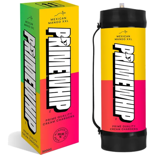 PrimeWhip Food-Grade Cream Charger – XXL 3000G Mexican Mango