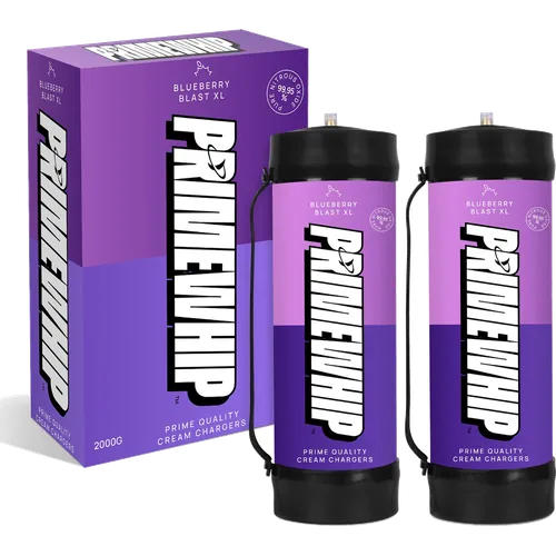 PrimeWhip Food-Grade Cream Charger – XL 2000G Blueberry Blast