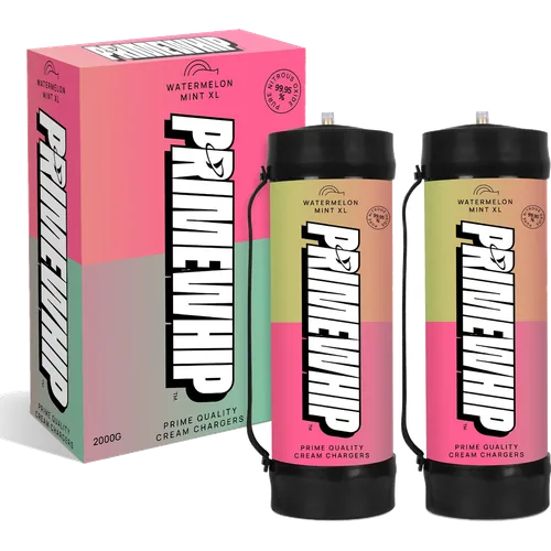 PrimeWhip Food-Grade Cream Charger – XL 2000G Watermelon Mint