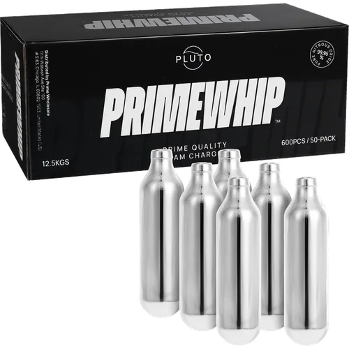 PRIMEWHIP Cream Charger Cartridges 8G Pluto 50 Pack
