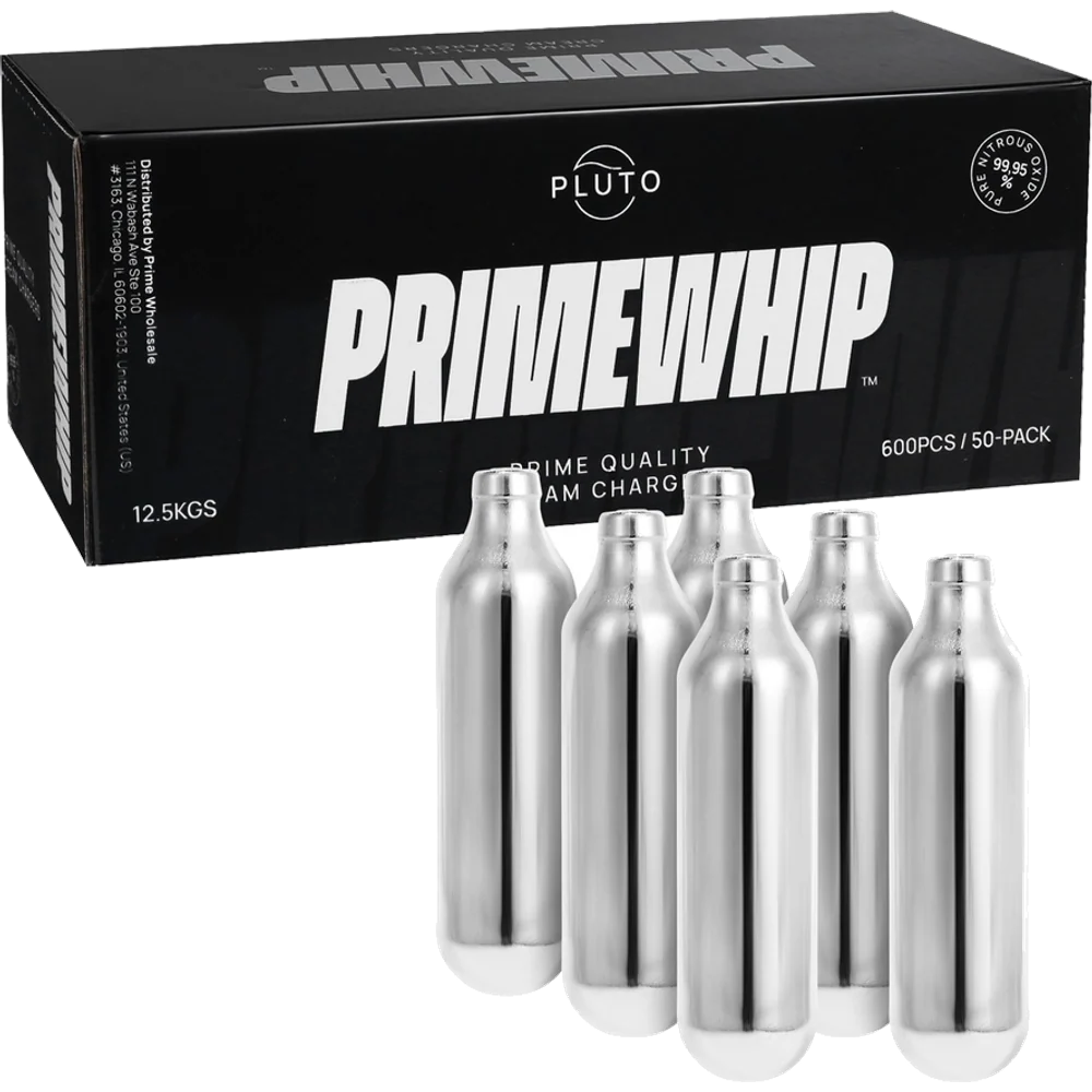 PRIMEWHIP Cream Charger Cartridges 8G Pluto 50 Pack