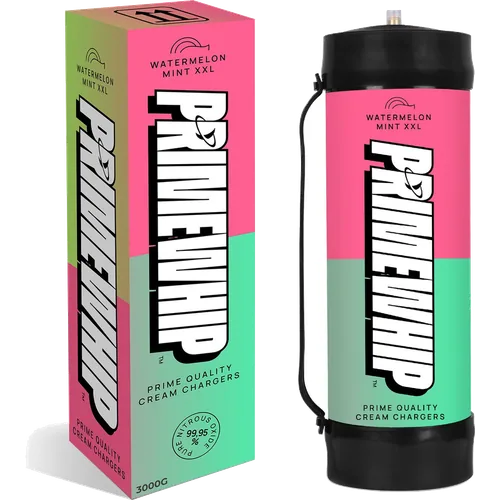 PrimeWhip Food-Grade Cream Charger – XXL 3000G Watermelon Mint